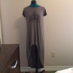 Truly Madly Deeply, brown hi-low tunic